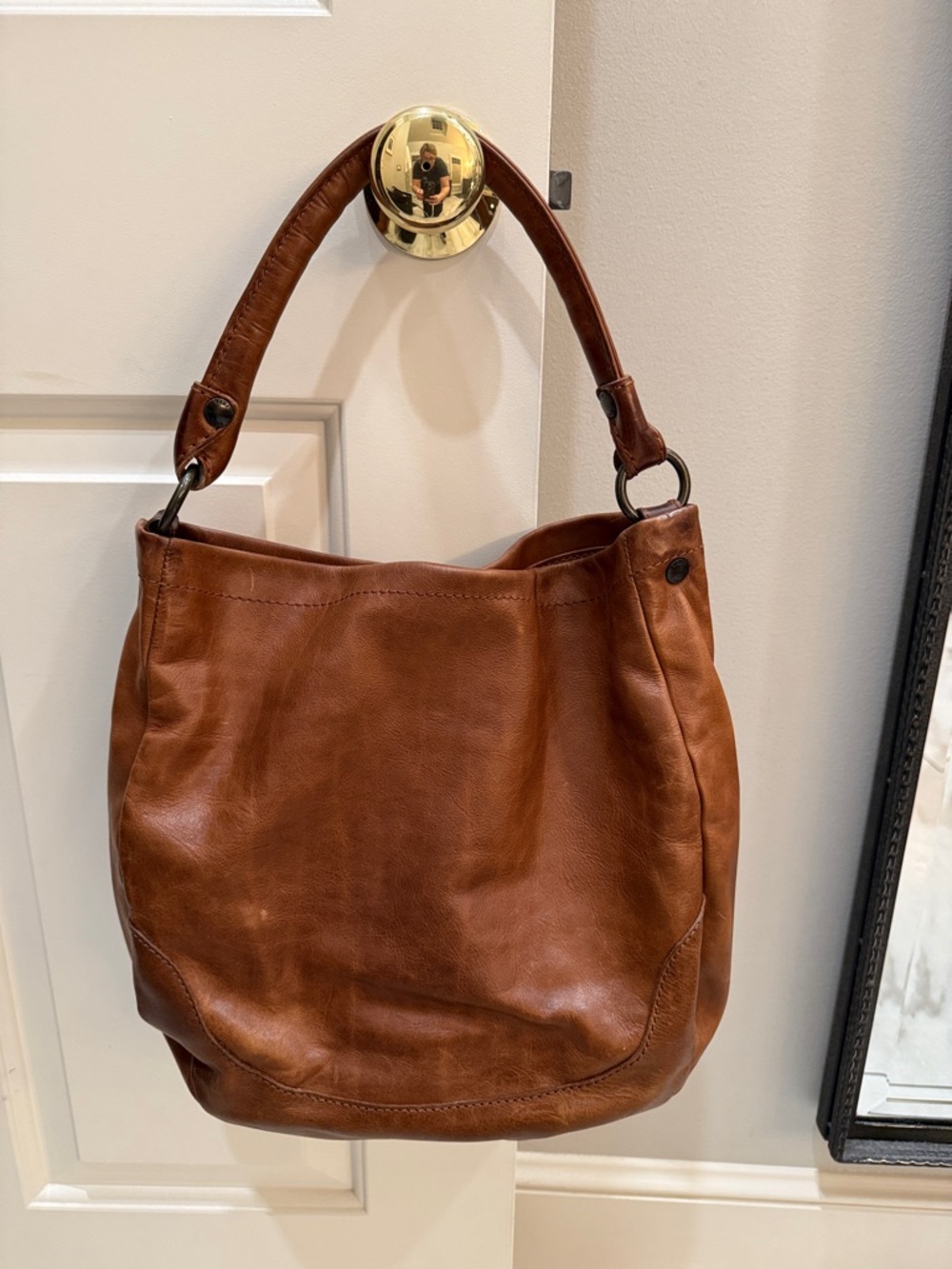 Frye Melissa Hobo in Cognac Leather Bag - Picture 2 of 6